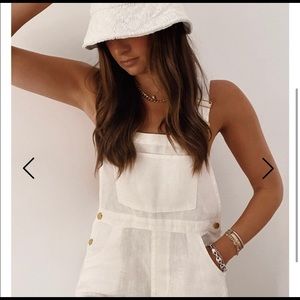 Weworewhat Basic Linen Overalls